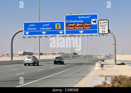 Al Sheehaniya, Kamelrennen Track, Doha, Katar, Vereinigte Arabische Emirate, Naher Osten Stockfoto