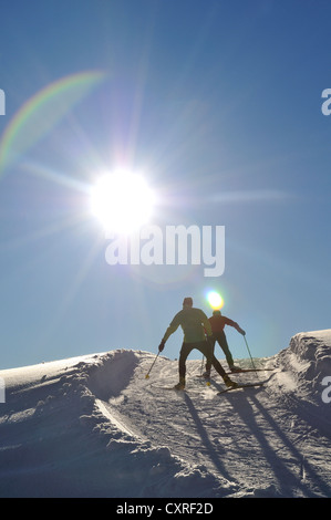 Langläufer, Winklmoosalm Alm, Reit Im Winkl, Chiemgau Region, Bayern, Deutschland, Europa Stockfoto