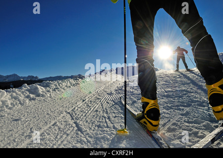 Langläufer, Winklmoosalm Alm, Reit Im Winkl, Chiemgau Region, Bayern, Deutschland, Europa Stockfoto