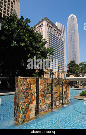 Mandarin Oriental Hotel und das International Commerce Centre, ICC, Hong Kong Island, China, Asien Stockfoto