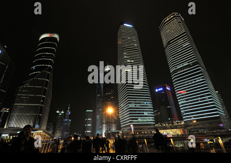 Shanghai World Financial Center, SWFC, Jin Mao Tower, Lujiazui Park, Pudong, Shanghai, China, Asien Stockfoto