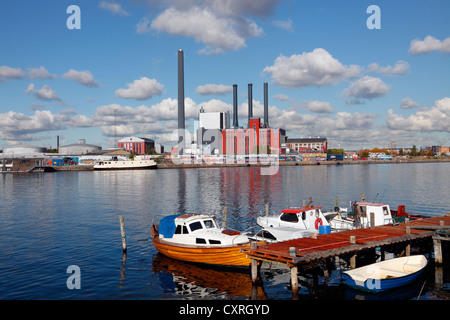 H.C Ørsted Kraftwerk in Sydhavnen, Südhafen, Kopenhagen, Dänemark. DONG ist ein Blockheizkraftwerk VON DONG Energy und umbenannt in Ørsted Orsted Stockfoto