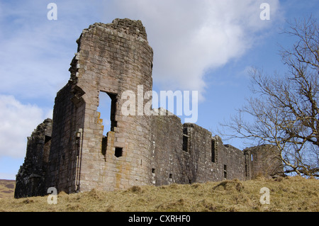 Morton Castle in der Nähe von Thornhill in Süd-West-Schottland Stockfoto