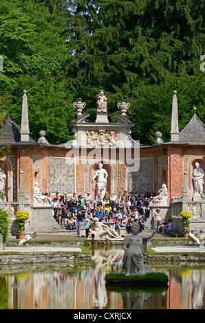 Römisches Theater, des Prinzen Tisch, Hellbrunn Palace, Salzburg, Österreich, Europa Stockfoto