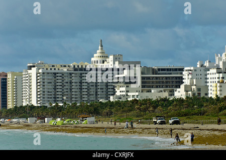 Skyline von South Beach, Miami, Florida, USA Stockfoto