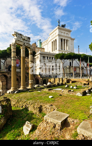 Ausgrabungsstätte vor der Vittorio Emanuele II Monument, Rom, Italien, Europa Stockfoto