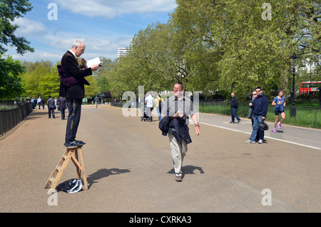 Speakers' Corner, Hyde Park, London, England, Vereinigtes Königreich, Europa Stockfoto