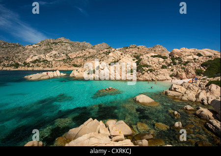 Bucht von Cala Coticcio, Isola Caprera, Archipel von La Maddalena, Sardinien, Italien, Europa Stockfoto