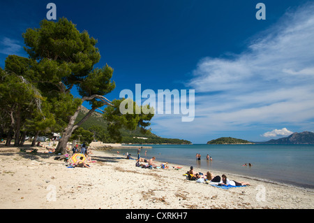 Strand Platja de Formentor Cala Pi De La Posada, Mallorca, Mallorca, Balearen, Spanien, Europa Stockfoto