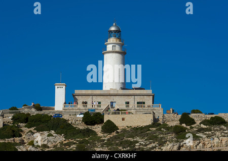 Leuchtturm am Cap de Formentor, Mallorca, Mallorca, Balearen, Spanien, Europa Stockfoto