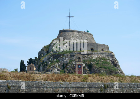 Alte Festung Korfu-Stadt oder Kerkyra, Korfu, Ionische Inseln, Griechenland, Europa Stockfoto