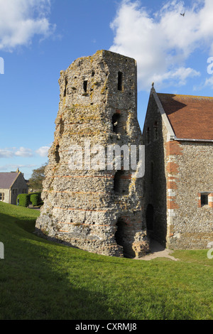 Römische Pharos, Dover Castle, Kent, England, Großbritannien, UK, GB Stockfoto