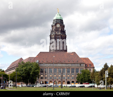 Neues Rathaus, Dresden, Sachsen, Deutschland, Europa, PublicGround Stockfoto