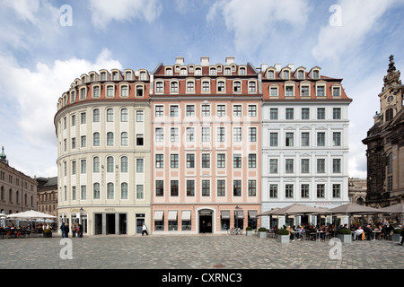 Quartier 1 in Neumarkt Square, Bürogebäude, Geschäftshaus, Altstadt, Dresden, Sachsen, Deutschland, Europa, PublicGround Stockfoto