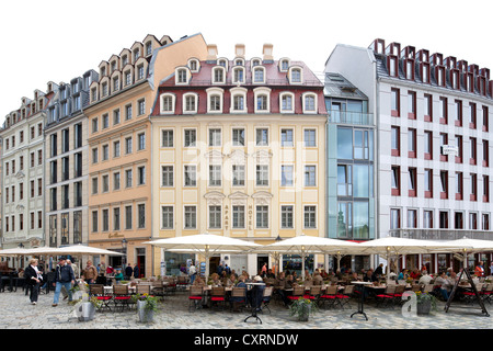 Quartier 3 am Neumarkt Square, Bürogebäude, Geschäftshaus, Altstadt, Dresden, Sachsen, Deutschland, Europa, PublicGround Stockfoto