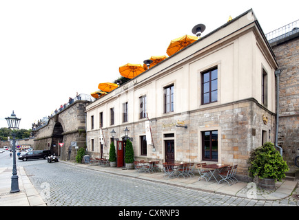 Der Brühlschen Terrasse, Dresden, Sachsen, Deutschland, Europa, PublicGround Stockfoto