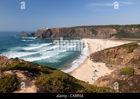 Strand in der Nähe von Odeceixe, Atlantikküste, Algarve, Portugal, Europa Stockfoto