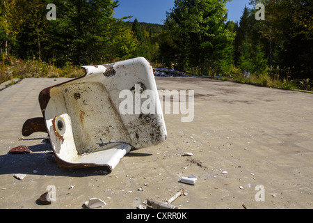 Lyndonville Air Force Station am East Mountain in East Haven, Vermont. Die US Air Force baute die North Concord Radar Station auf dem East Mountain. Stockfoto