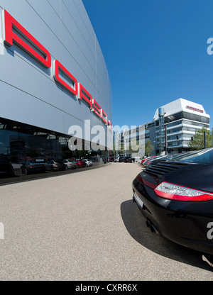 Porsche Zentrum, Porsche-Hauptquartier, Zuffenhausen, Stuttgart, Baden-Württemberg, Deutschland, Europa Stockfoto