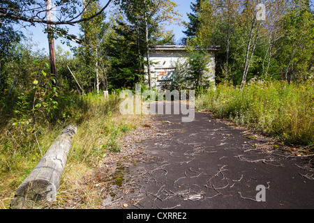 Lyndonville Air Force Station am East Mountain in East Haven, Vermont. Die US Air Force baute die North Concord Radar Station auf dem East Mountain. Stockfoto