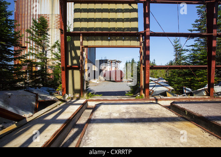 Lyndonville Air Force Station am East Mountain in East Haven, Vermont. Die US Air Force baute die North Concord Radar Station auf dem East Mountain. Stockfoto