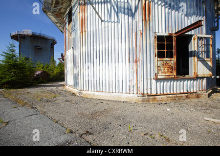 Lyndonville Air Force Station am East Mountain in East Haven, Vermont. Die US Air Force baute die North Concord Radar Station auf dem East Mountain. Stockfoto