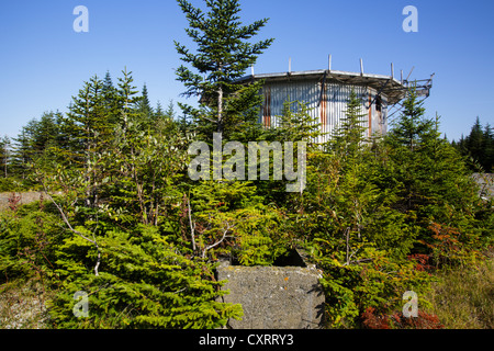 Lyndonville Air Force Station am East Mountain in East Haven, Vermont. Die US Air Force baute die North Concord Radar Station auf dem East Mountain. Stockfoto