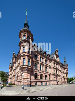 Neues Rathaus, Blick vom Markt-Quadrat, Wiesbaden, Hessen, Deutschland, Europa, PublicGround Stockfoto