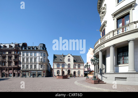 Hessischen Landtags, Gebäude, einer ehemaligen Stadtschloss, altes Rathaus, Markt-Quadrat, Wiesbaden, Hessen, PublicGround Stockfoto