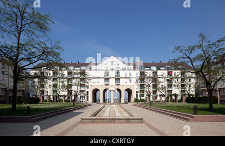 Auf Dem Kaestrich Wohnanlage, Postmoderne, Mainz, Rheinland-Pfalz, PublicGround Stockfoto