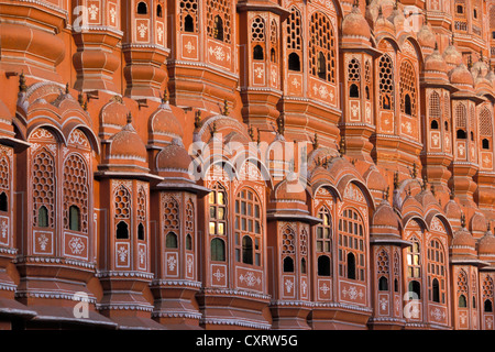 Palast der Winde oder Hawa Mahal, Jaipur, Rajasthan, Indien, Asien Stockfoto