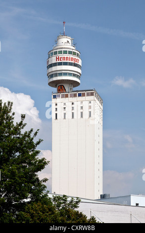 Henninger Turm Turm, Sachsenhausen, Frankfurt Am Main, Hessen, Deutschland, Europa, PublicGround Stockfoto