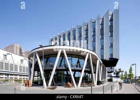 Bürogebäude am Westhafen-Pier, Westhafen, Frankfurt Main, Hessen, Deutschland, Europa, PublicGround bin Stockfoto