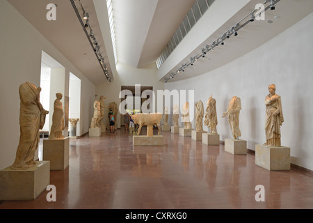 Nymphäum Zimmer im antiken Olympia, Elis, Region West Griechenland, das archäologische Museum von Olympia, Griechenland Stockfoto