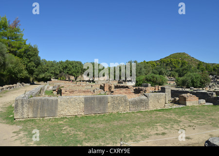 4. Jahrhundert v. Chr. Leonidaion, antiken Olympia, Elis, West Griechenland Region, Griechenland Stockfoto