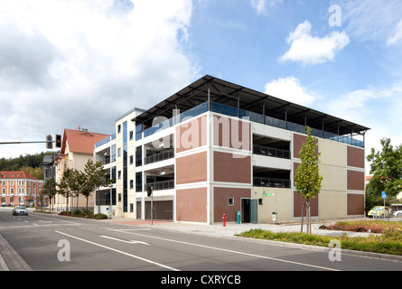 Parkplatz, Karl-Liebknecht-Straße, Ilmenau, Thüringen, Deutschland, Europa, PublicGround Stockfoto