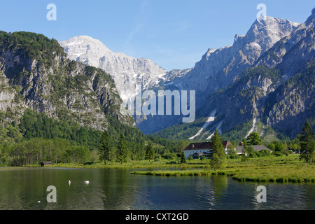 Almsees See, Grünau im Almtal Tal, Totes Gebirge, toten Berge, Region Salzkammergut, Oberösterreich, Österreich Stockfoto