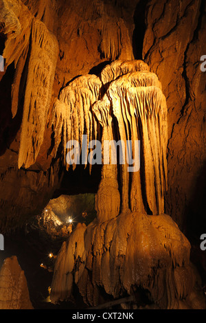 Lurgrotte Stalaktiten Höhle, Stalaktiten, Semriach, Steiermark, Österreich, Europa Stockfoto