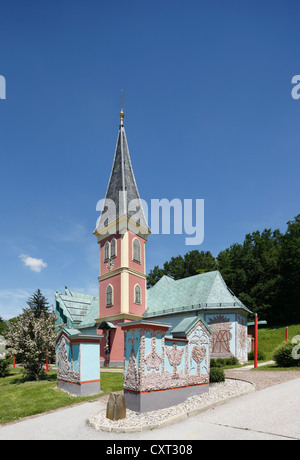 Pfarrei Kirche St. Jakob, St. James, entworfen von Ernst Fuchs, Thal bei Graz, Steiermark, Austria, Europe, PublicGround Stockfoto