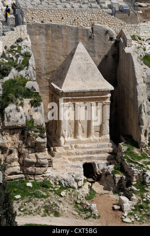 Grab von Zacharias im Kidrontal, Jerusalem, Israel, Nahost Stockfoto