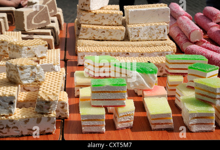 Süßigkeiten auf dem Basar von Akko, Akko, Israel, Naher Osten Stockfoto