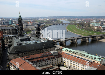 Elbe River, Dresden, Sachsen, Deutschland, Europa Stockfoto