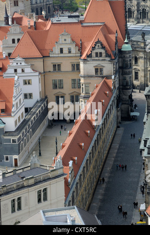 Residenzschloss, Dresdner Schloss, mit Prozession der Fürsten, Dresden, Sachsen, Deutschland, Europa Stockfoto