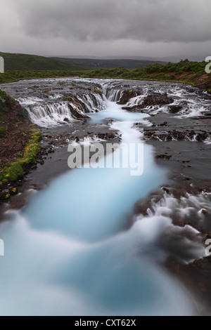 Bruarfoss Wasserfall, einem Wasserfall auf dem Bruara Fluss, southern Island, Europa Stockfoto