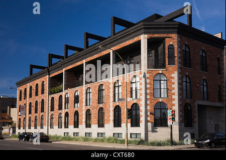 Ehemalige Textilherstellung Gebäude in Le Oxxford Eigentumswohnung Projekt konvertiert Architekten: Campanella & Associes, Montreal Stockfoto