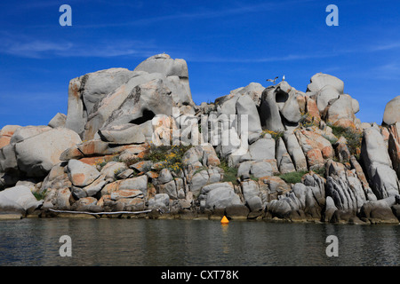 Fels-Formationen, Lavezzi Island Nature Reserve, Korsika, Korsika, Frankreich, Südeuropa Stockfoto