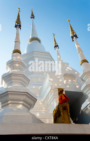 Chedi oder Pagode, Wat Phan Tao Tempel, Asien, Thailand, Chiang Mai, Nordthailand Stockfoto