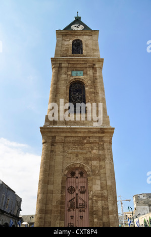 Osmanische Uhrturm, Glockenturm, Jaffa, Tel Aviv, Israel, Naher Osten, Südwestasien Stockfoto