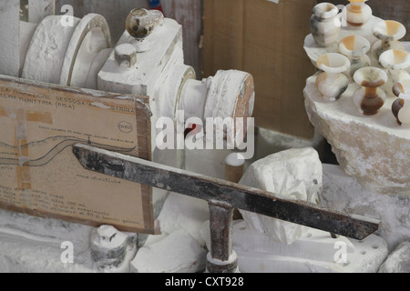 Alabaster Workshop, Volterra, Toskana, Italien, Europa Stockfoto