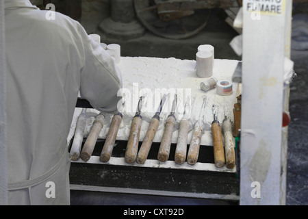 Alabaster Workshop, Volterra, Toskana, Italien, Europa Stockfoto